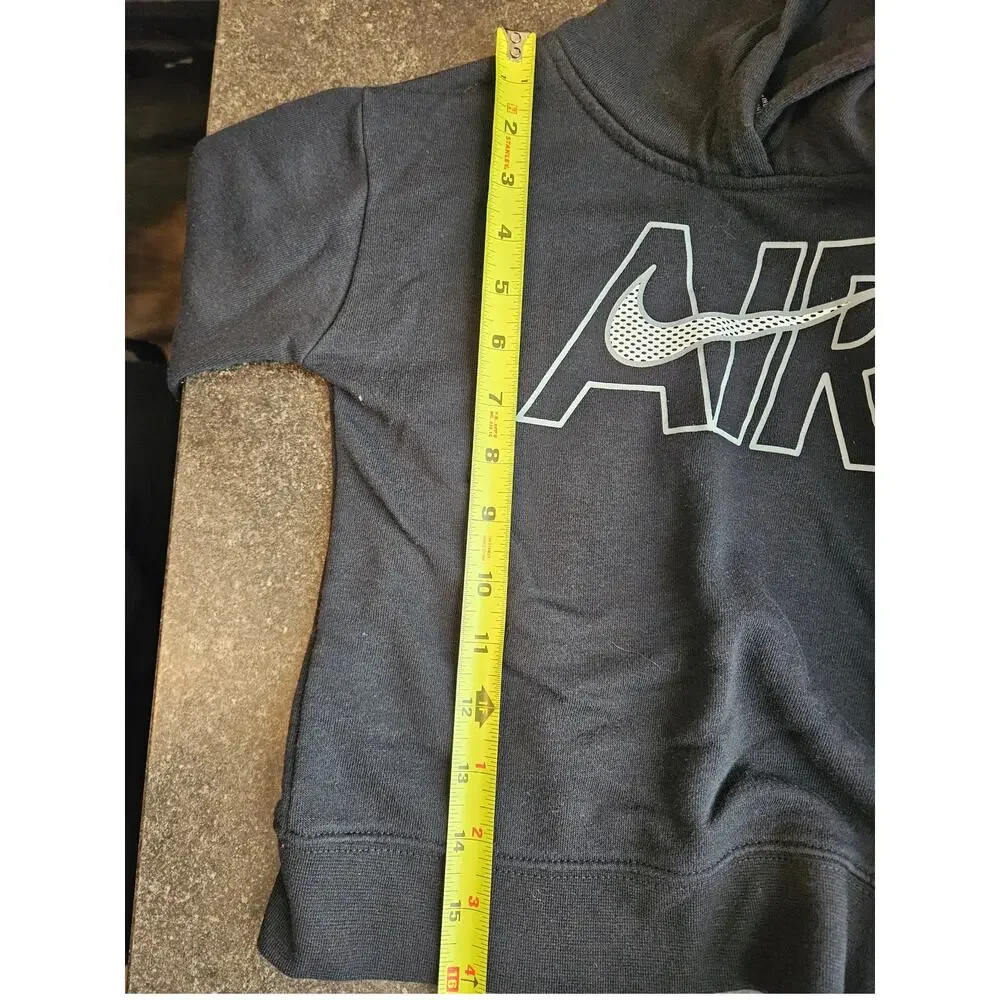 Lot of 2 Identical Nike Air Black Hoodies Size 6 Kids 5-6 Years, Twins!